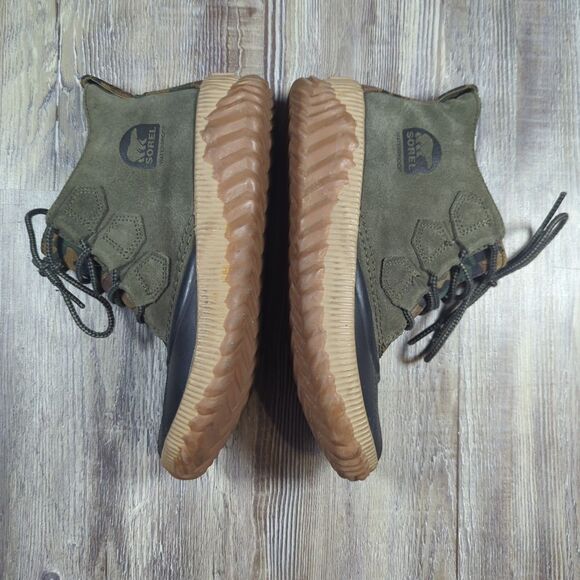 Sorel Women Out N About Plus Ankle Duck Boots Alpine Tundra Suede Size 6 Green - Picture 10 of 13